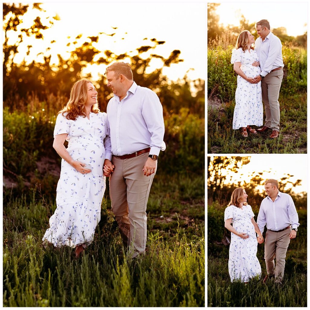 Petite maternity session in the wildflower field at Hammonasset Beach, Madison, CT maternity photographer